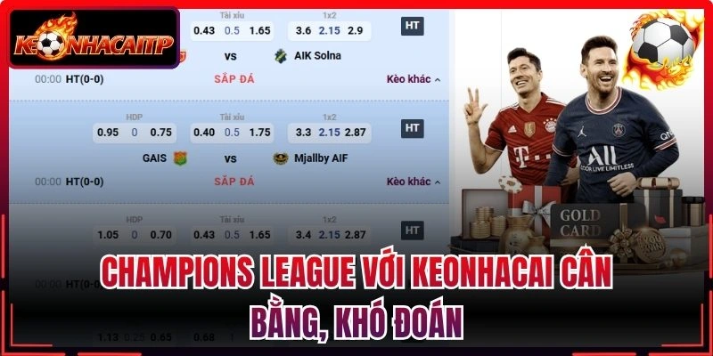 Champions League với keonhacai cân bằng, khó đoán
